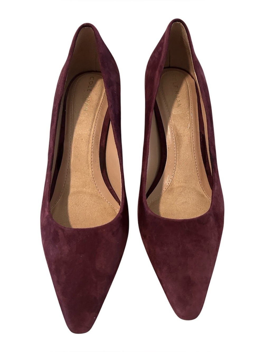 Cole Haan The Go-To Janey Pointed Toe Pump, Burgandy Suede, Size 9, NWOT - Picture 2 of 10